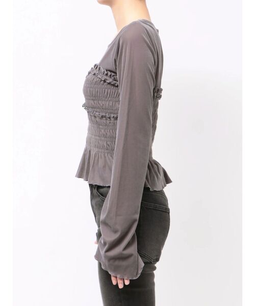 jouetie(ジュエティ)の「ビスチェドッキングベロアトップス(Tシャツ/カットソー・レディース・グレー/グリーン/アイボリー・FREE)」の22枚目の写真