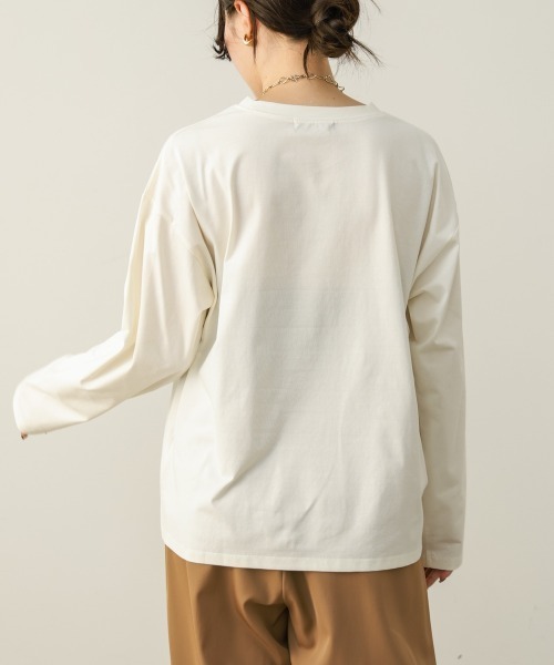 Bou Jeloud(ブージュルード)の「スウェードコラージュロンT(Tシャツ/カットソー・レディース・オフホワイト/チャコールグレー/ピンク・FREE)」の19枚目の写真