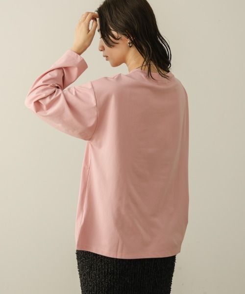 Bou Jeloud(ブージュルード)の「スウェードコラージュロンT(Tシャツ/カットソー・レディース・オフホワイト/チャコールグレー/ピンク・FREE)」の11枚目の写真