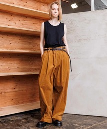 【VOAAOV】TIMERESS CORDUROY Tuck Wide Pants