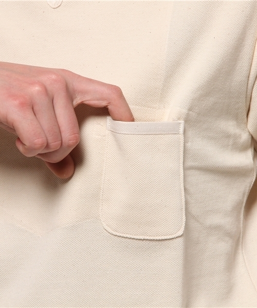 Snow Peak（スノーピーク）の「オーガニック ポロシャツ （ユニセックス）（ポロシャツ・メンズ・ナチュラル/グレー/ブラウン・1/LARGE/SMALL/MEDIUM/X-LARGE/2）」の11枚目の写真