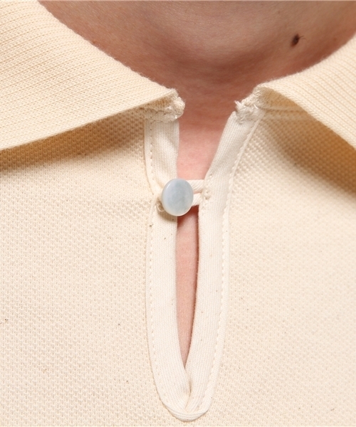 Snow Peak（スノーピーク）の「オーガニック ポロシャツ （ユニセックス）（ポロシャツ・メンズ・ナチュラル/グレー/ブラウン・1/LARGE/SMALL/MEDIUM/X-LARGE/2）」の4枚目の写真