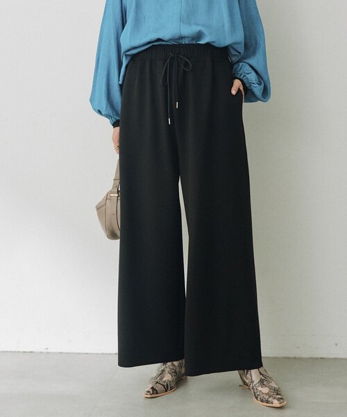 RIVE DROITE(リヴドロワ)の「ジョーゼットドロストイージーパンツ(秋服/冬服)(その他パンツ・レディース・ベージュ/オフホワイト/ブラック・36/38)」の3枚目の写真