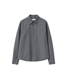 Slit placket yoke shirt CHARCOAL