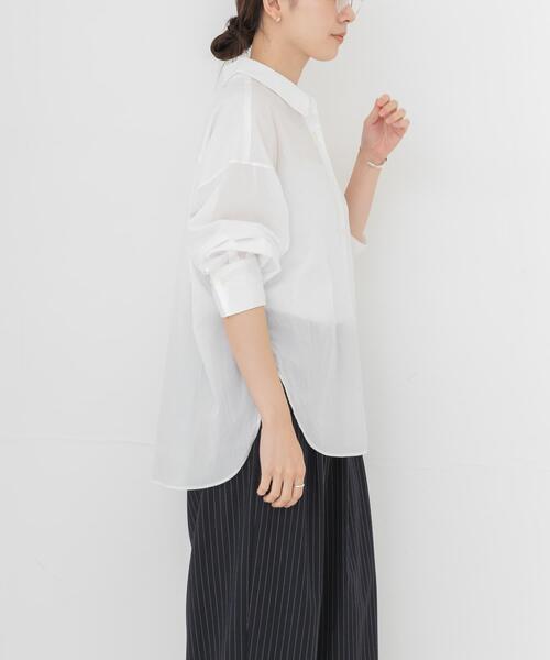 URBAN RESEARCH(アーバンリサーチ)の「ソフトコットンシャツ(シャツ/ブラウス・レディース・ボルドー/ストライプ/オフホワイト/ブルー系その他・FREE)」の21枚目の写真