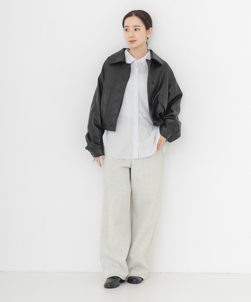 URBAN RESEARCH(アーバンリサーチ)の「ソフトコットンシャツ(シャツ/ブラウス・レディース・ボルドー/ストライプ/オフホワイト/ブルー系その他・FREE)」の6枚目の写真