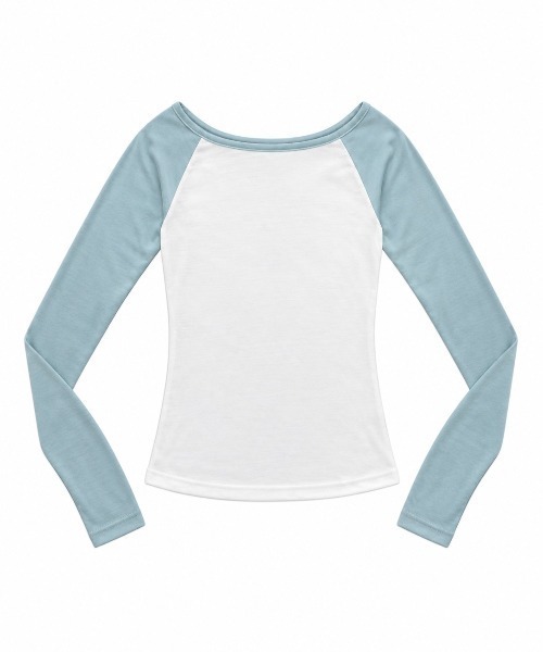 THEAIRTOWN（ジエアタウン）の「raglan off loose tee（Tシャツ/カットソー・レディース・ピンク/ブルー/ダークグレー・FREE）」の6枚目の写真