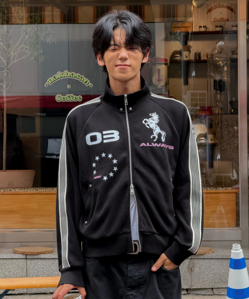 AMOU(アモウ)の「AMOU Horse Track Jacket BLACK(ナイロンジャケット・レディース・その他・1/2)」の14枚目の写真