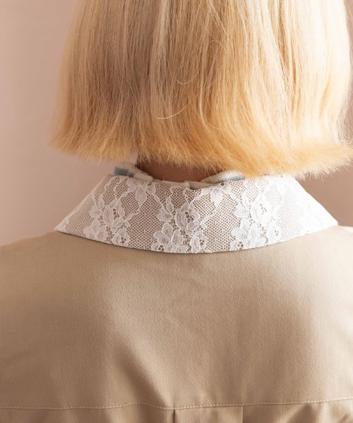 axes femme POETIQUE(アクシーズファムポエティック)の「トレンチ風バイカラーJSK(ワンピース・レディース・ベージュ/ピンク/ブラウン・MEDIUM)」の14枚目の写真