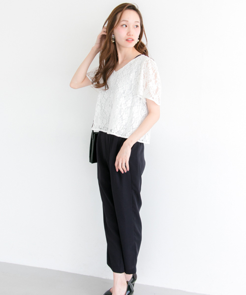 URBAN RESEARCH（アーバンリサーチ）の「UR トップス付カシュクールオールインワン（サロペット/オーバーオール・レディース・ネイビー/ブラック系その他/カーキ・FREE）」の3枚目の写真