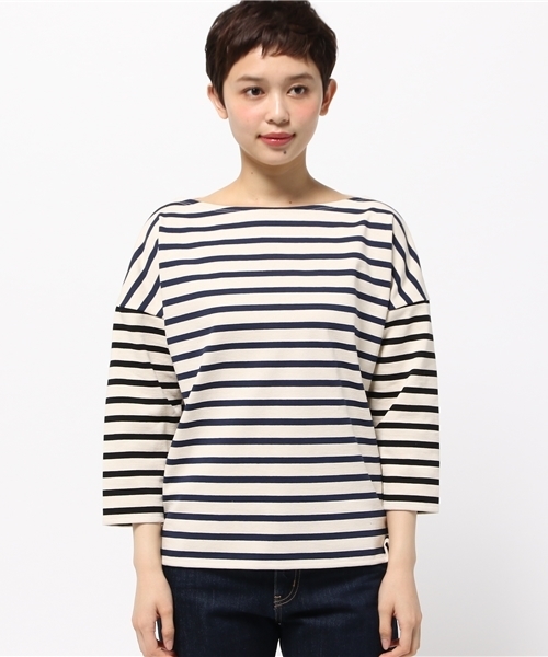 Abahouse Devinette(ドゥヴィネット)の「フレンチボーダー(Tシャツ/カットソー・レディース・オレンジ/ネイビー・FREE)」の13枚目の写真