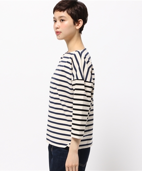 Abahouse Devinette(ドゥヴィネット)の「フレンチボーダー(Tシャツ/カットソー・レディース・オレンジ/ネイビー・FREE)」の12枚目の写真