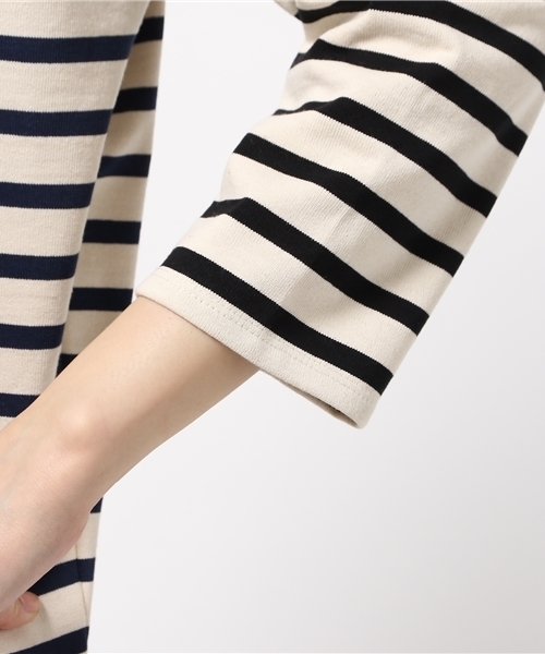 Abahouse Devinette(ドゥヴィネット)の「フレンチボーダー(Tシャツ/カットソー・レディース・オレンジ/ネイビー・FREE)」の9枚目の写真