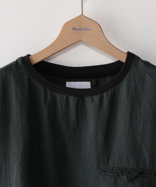 STILL BY HAND(スティルバイハンド)の「<STILL BY HAND> 16 RAMIE RIB CREW/カットソー(Tシャツ/カットソー・メンズ・ホワイト/ダークグレー・48/46)」の4枚目の写真