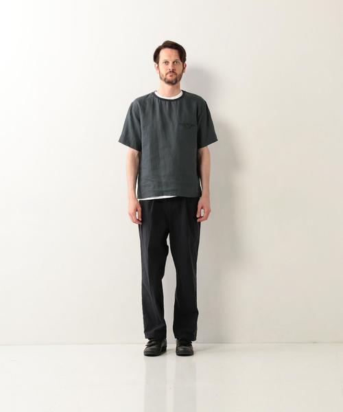 STILL BY HAND(スティルバイハンド)の「<STILL BY HAND> 16 RAMIE RIB CREW/カットソー(Tシャツ/カットソー・メンズ・ホワイト/ダークグレー・48/46)」の11枚目の写真