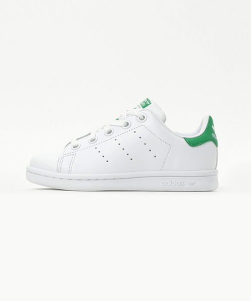 adidas Originals(アディダスオリジナルス)の「キッズ アディダス スタンスミス adidas STAN SMITH EL C BA8375(スニーカー・キッズ・ホワイト・20cm/21cm/19cm/17cm/18cm)」の2枚目の写真