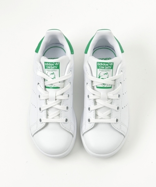 adidas Originals(アディダスオリジナルス)の「キッズ アディダス スタンスミス adidas STAN SMITH EL C BA8375(スニーカー・キッズ・ホワイト・20cm/21cm/19cm/17cm/18cm)」の5枚目の写真