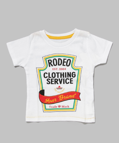 RODEO CROWNS WIDE BOWL（ロデオクラウンズワイドボウル）の「キッズ LABEL LOGO Tシャツ（Tシャツ/カットソー・キッズ・イエロー系その他/グリーン系その他/レッド系その他・X-SMALL/SMALL/LARGE/MEDIUM）」の2枚目の写真