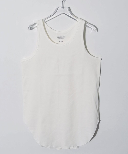 STUDIOUS（ステュディオス）の「ヘビーウェイトプレミアムタッチレイヤードロングタンクトップ（タンクトップ・メンズ・グレー/ブラック/ホワイト・3/1/2）」の2枚目の写真