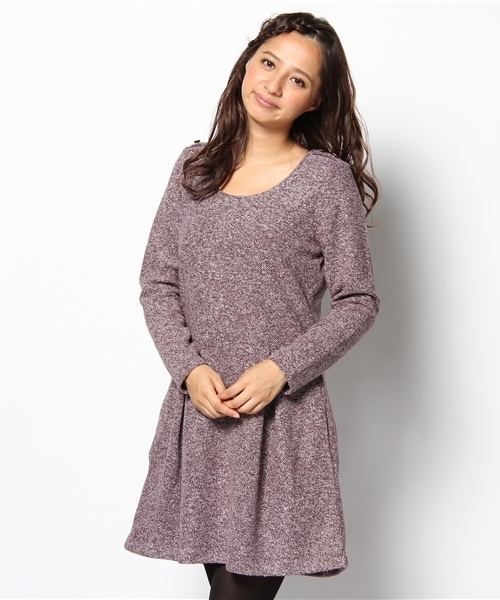 green label relaxing（グリーンレーベルリラクシング）の「GT R/Tブークレ ウエストキリカエ ワンピース（ワンピース・レディース・ブラック/ライトグレー/ワインレッド・フリー）」の3枚目の写真