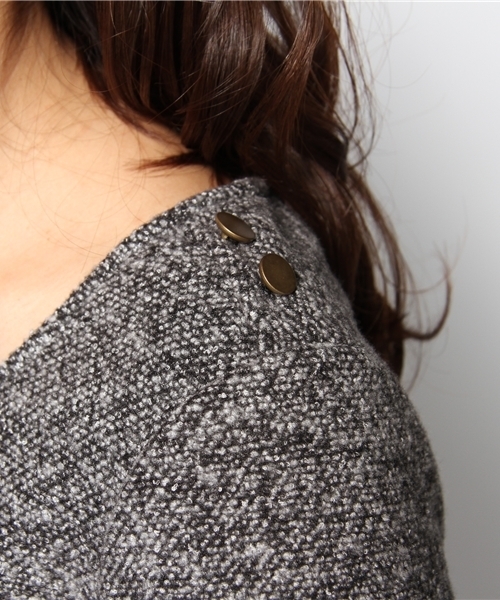 green label relaxing（グリーンレーベルリラクシング）の「GT R/Tブークレ ウエストキリカエ ワンピース（ワンピース・レディース・ブラック/ライトグレー/ワインレッド・フリー）」の8枚目の写真