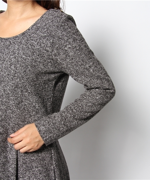 green label relaxing（グリーンレーベルリラクシング）の「GT R/Tブークレ ウエストキリカエ ワンピース（ワンピース・レディース・ブラック/ライトグレー/ワインレッド・フリー）」の9枚目の写真