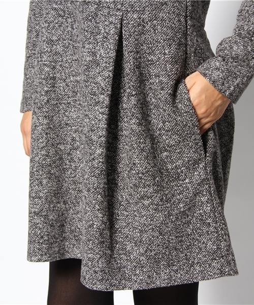 green label relaxing（グリーンレーベルリラクシング）の「GT R/Tブークレ ウエストキリカエ ワンピース（ワンピース・レディース・ブラック/ライトグレー/ワインレッド・フリー）」の10枚目の写真