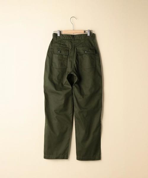 coen（コーエン）の「ヘリンボーンベイカーパンツ（カーゴパンツ・レディース・ベージュ/オリーブ・SMALL/LARGE/MEDIUM）」の4枚目の写真