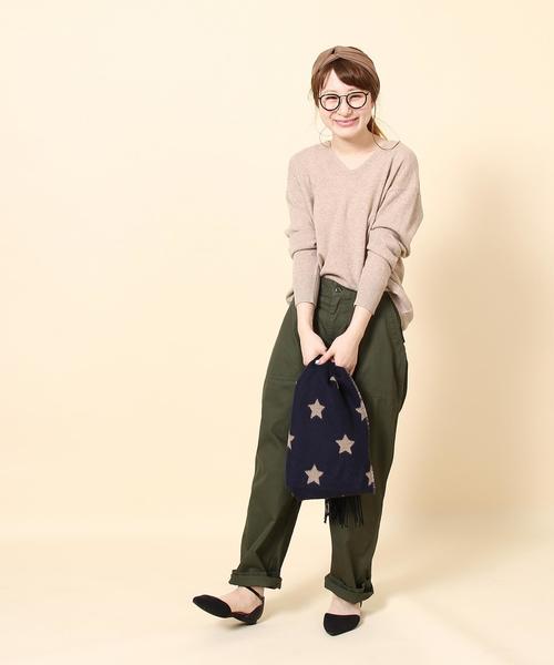 coen（コーエン）の「ヘリンボーンベイカーパンツ（カーゴパンツ・レディース・ベージュ/オリーブ・SMALL/LARGE/MEDIUM）」の15枚目の写真