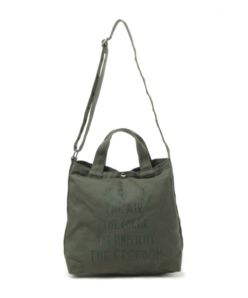 GLOBAL WORK（グローバルワーク）の「キャンバスイージー2WAYトート/768034（ショルダーバッグ・メンズ・グリーン/ホワイト/ブラック/ライトブルー/ベージュ・FREE）」の5枚目の写真