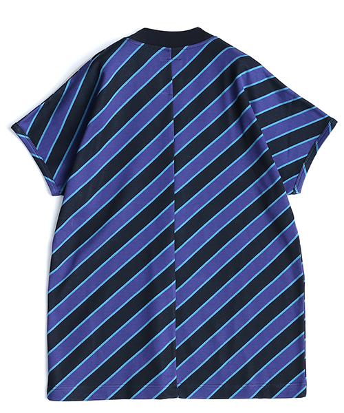 SHAREEF（シャリーフ）の「BIAS STRIPE V-NECK BIG-T（Tシャツ  