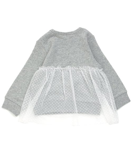 apres les cours（アプレレクール）の「アルファベットチュールトレーナー（スウェット・キッズ・グレー/オフホワイト・90/100/110/120/80/130/140）」の3枚目の写真