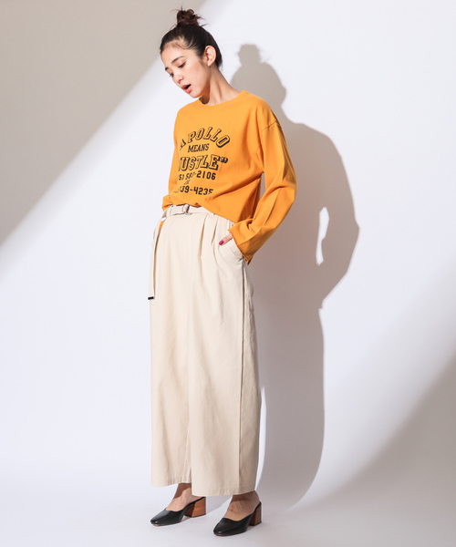 CIAOPANIC(チャオパニック)の「ベルト付き綿ツイルツータックワイドパンツ(その他パンツ・レディース・ベージュ/レッド/アイボリー・FREE)」の10枚目の写真