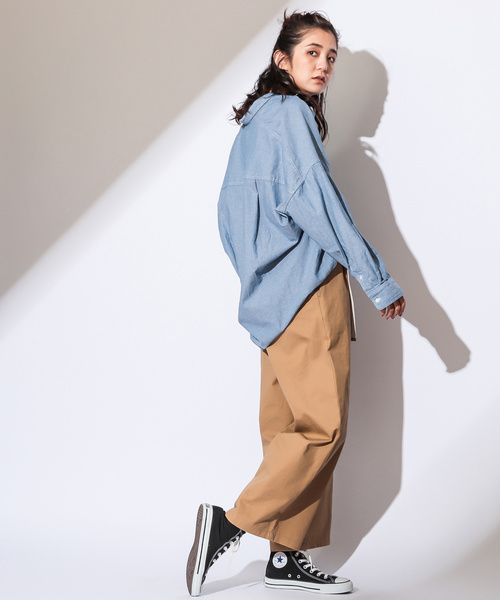 CIAOPANIC(チャオパニック)の「ベルト付き綿ツイルツータックワイドパンツ(その他パンツ・レディース・ベージュ/レッド/アイボリー・FREE)」の21枚目の写真