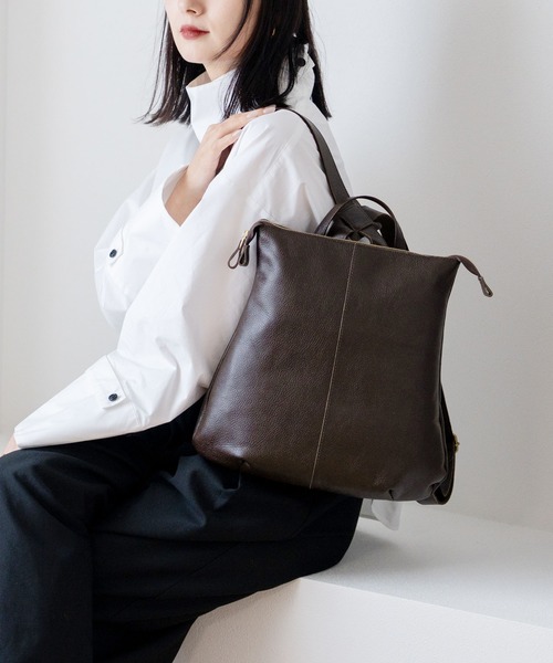 Jamale（ジャマレ）の「牛革レザーリュックサック（バックパック