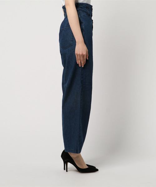 WEGO（ウィゴー）の「WEGO/前ボタンストレートパンツ（デニムパンツ・レディース・ライトインディゴブルー/インディゴブルー・FREE）」の3枚目の写真