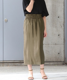 アセテートウエストゴムタイトスカート