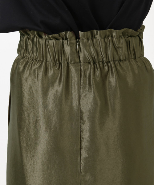 Liesse（リエス）の「アセテートウエストゴムタイトスカート（スカート・レディース・カーキ/ブラック・S/M）」の13枚目の写真