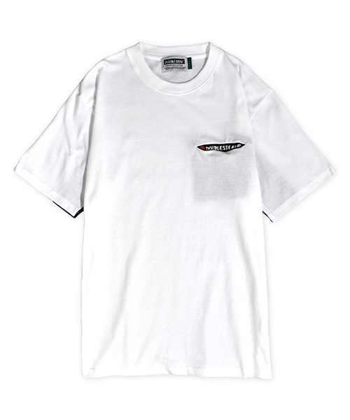 DOUBLE STEAL（ダブルスティール）の「Cut Pocket Tシャツ（Tシャツ/カットソー・メンズ・ホワイト/ブラック系その他/ブラック×ブルー/ブラウン系その他・MEDIUM/LARGE/X-LARGE）」の2枚目の写真