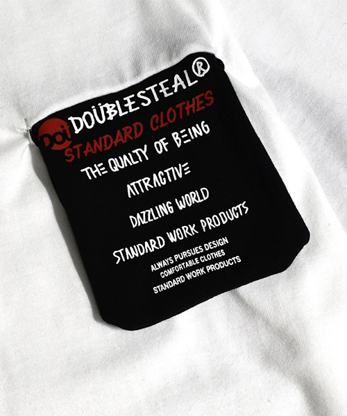 DOUBLE STEAL（ダブルスティール）の「Cut Pocket Tシャツ（Tシャツ/カットソー・メンズ・ホワイト/ブラック系その他/ブラック×ブルー/ブラウン系その他・MEDIUM/LARGE/X-LARGE）」の7枚目の写真