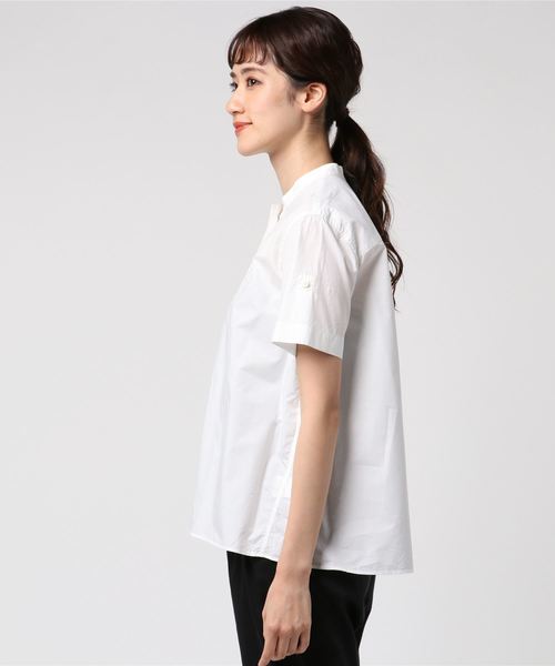 MHL.（エムエイチエル）の「GARMENT DYE POPLIN（シャツ/ブラウス・レディース・ホワイト・1/2）」の2枚目の写真