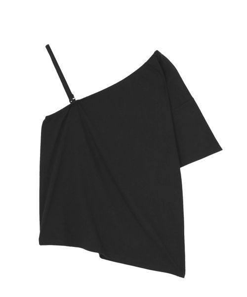 EMODA(エモダ)の「ワンショルダーTシャツ(Tシャツ/カットソー・レディース・ホワイト/ブラック/パープル・FREE)」の8枚目の写真