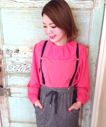 Kastane | 【Kastane】無地2WAYタック衿BL(シャツ/ブラウス)