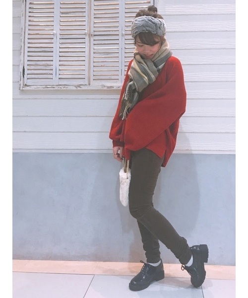 earth music&ecology（アースミュージックアンドエコロジー）の「スキスキスキニー(コーデュロイ) ●＊（その他パンツ・レディース・ブラック/ベージュ/ブラウン/ネイビー/ボルドー/カーキ・S/M/L/XS）」の9枚目の写真