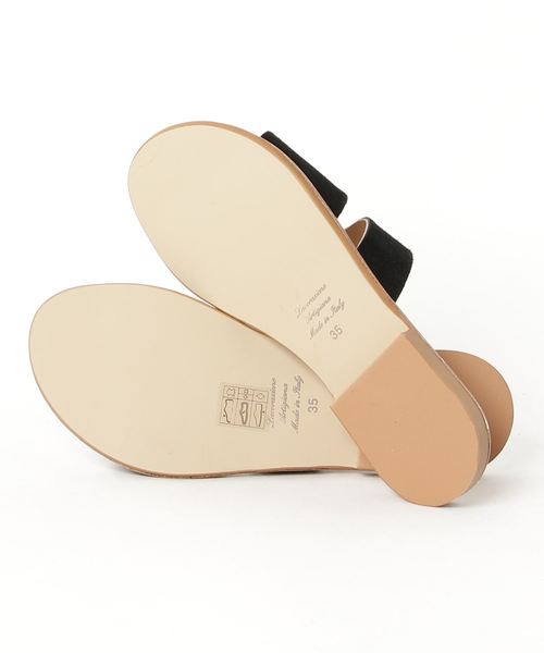 Sonia C（ソニアシー）の「スエードスライドサンダル（サンダル・レディース・ブラック/シルバー/キャメル・35/36/37/38/39）」の5枚目の写真