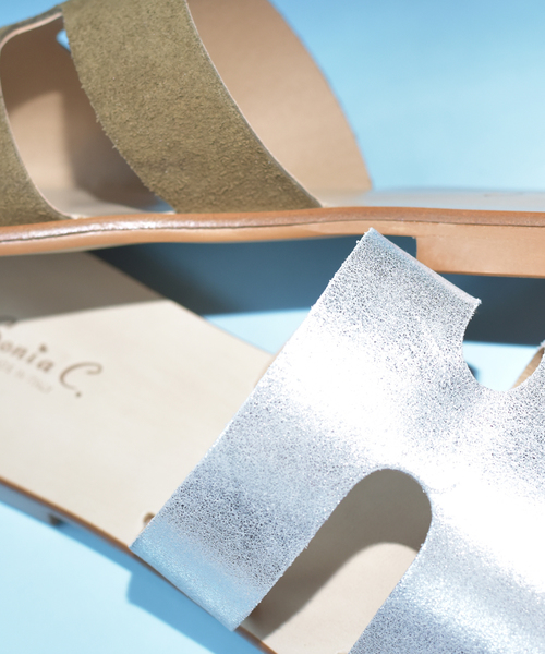 Sonia C（ソニアシー）の「スエードスライドサンダル（サンダル・レディース・ブラック/シルバー/キャメル・35/36/37/38/39）」の9枚目の写真