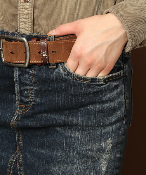 goa（ゴア）の「10ozストレッチデニムひざ丈スカート（デニムスカート・レディース・ブラック/インディゴブルー・SMALL/MEDIUM）」の12枚目の写真