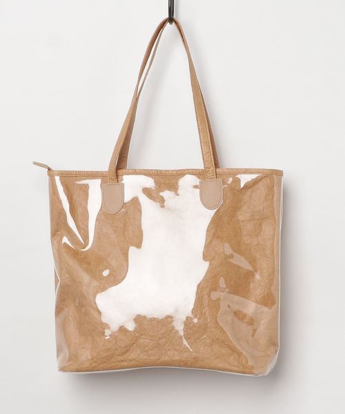 florist(フローリスト)の「シワ加工素材クリアトートバッグ(トートバッグ・レディース・ホワイト/ブラック/グリーン/キャメル/グレー・FREE)」の7枚目の写真