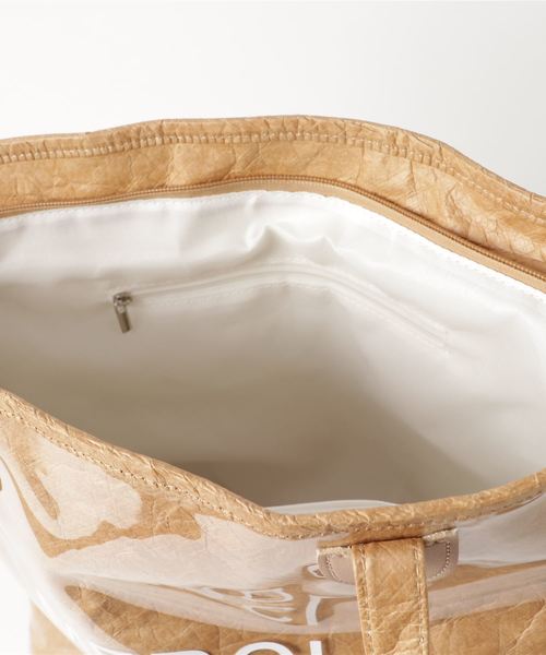 florist(フローリスト)の「シワ加工素材クリアトートバッグ(トートバッグ・レディース・ホワイト/ブラック/グリーン/キャメル/グレー・FREE)」の9枚目の写真