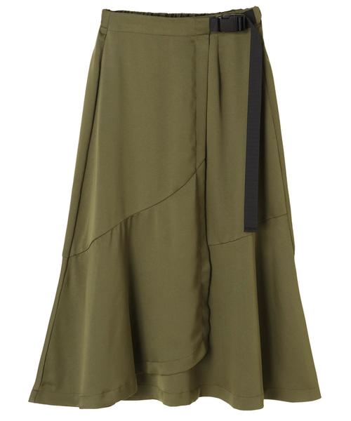 Editt by YECCA VECCA(エディットバイイェッカヴェッカ)の「SRベルトイレヘムスカート(スカート・レディース・ベージュ/カーキ/オレンジ・FREE)」の11枚目の写真